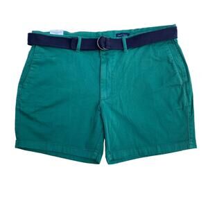 New St. John's Bay Men Cadmium Green Comfort Stretch Flat Front Casual Short 40